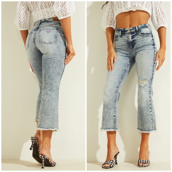 New GUESS Ayla Kick Flare Jeans SZ 26 - Picture 4 of 9